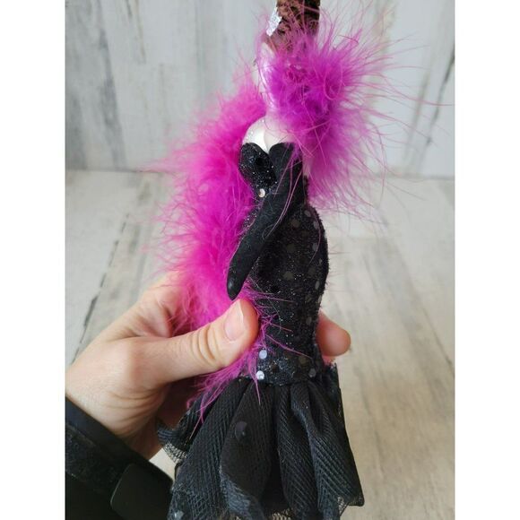 Vintage de carlini Italian lady glass evening dress feather Bloomingdale's Marsh - Picture 3 of 8